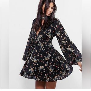 Free people floral mini dress